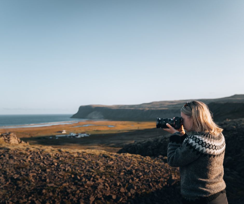 Picture of Jeannie Taking a Photography in Iceland Westfjords | Iceland with a View 