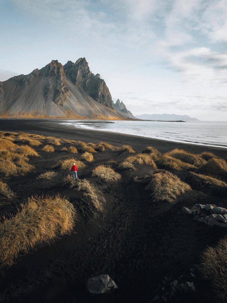 Landscape View of Jeannie in Stokksnes Beach in Iceland | Iceland Travel Guide | Iceland with a View