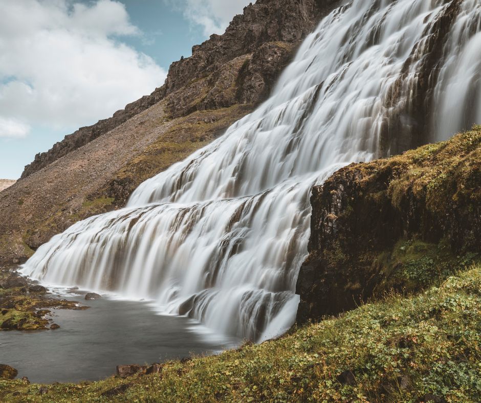 Picture of the Dynjandi Waterfall from Up Close | Iceland with a View 