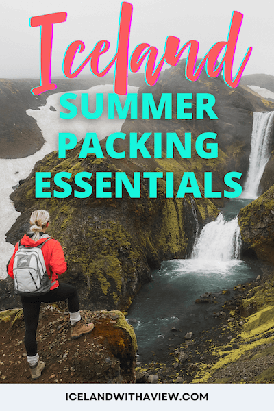 Pinterest Pin Image of Iceland Summer Packing List Blog Post | Iceland with a View 