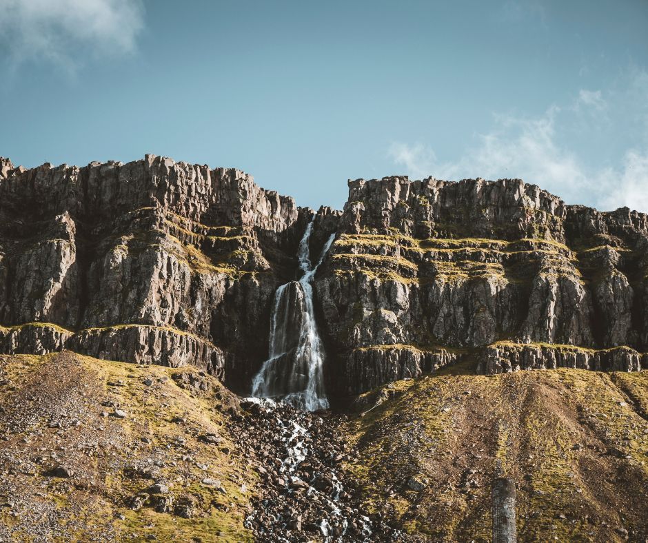 Picture of Djupavík Waterfall in the Westfjörds, Iceland | Iceland with a View 