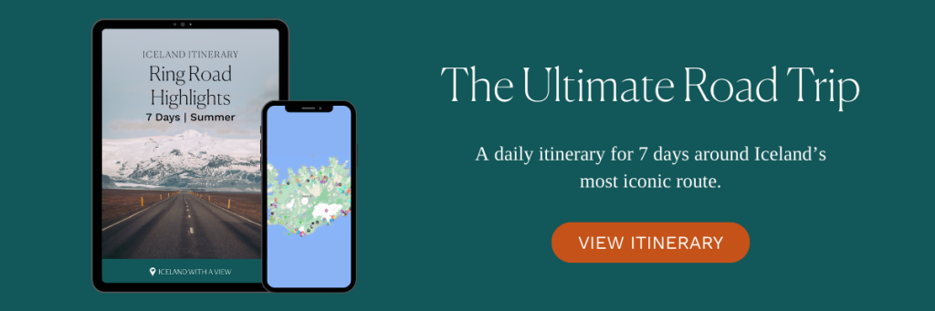 banner shop mockup for iceland ring road itinerary | Iceland with a view