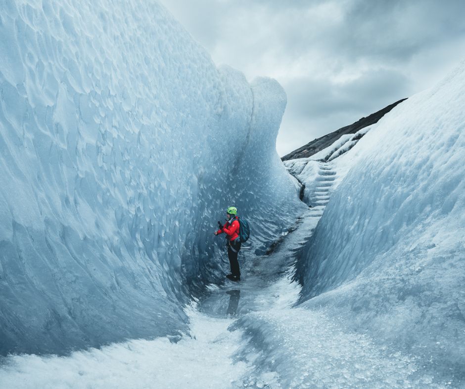 Picture of Jeannie Wearing Her Safety Clothes While HIking the Skaftafell National Park