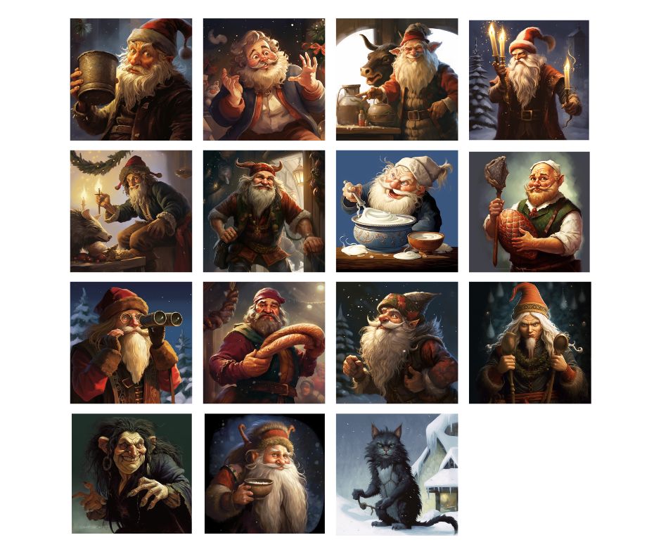 Picture of the Famous 13 Yule Lads Brothers that, as a Fun Fact About Iceland, Come Every Christmas | Iceland with a View 