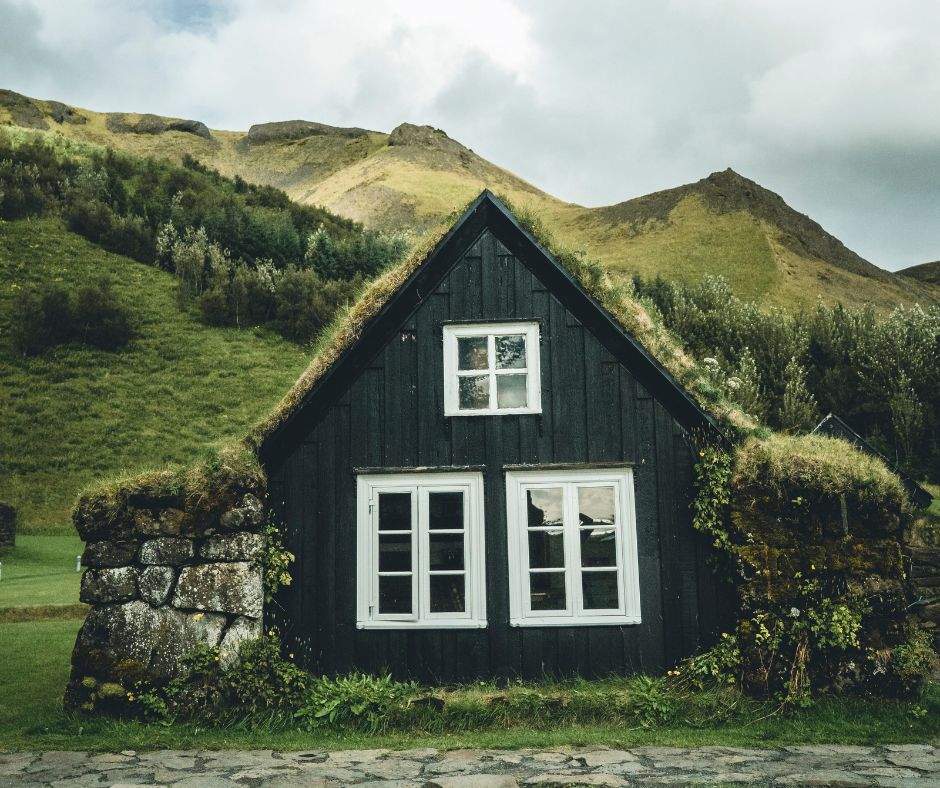 Picture of the Front of Skógar Turf House, one of the Best Museums in Iceland | Iceland with a View