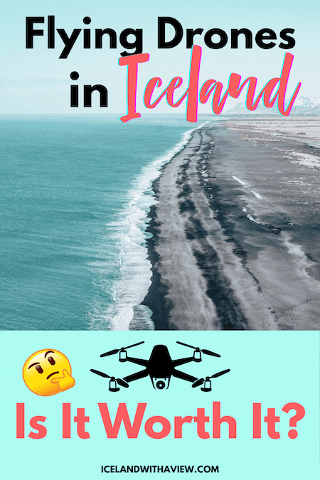 Pinterest Pin Image of Drones in Iceland Blog Post | Iceland with a View