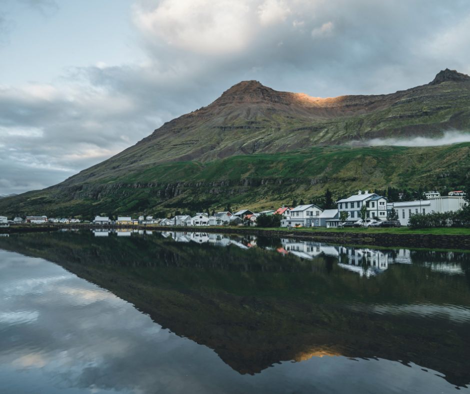 Landscape View of the Coast of Seyðisfjörður, One of the Best Towns in Iceland | Iceland with a View