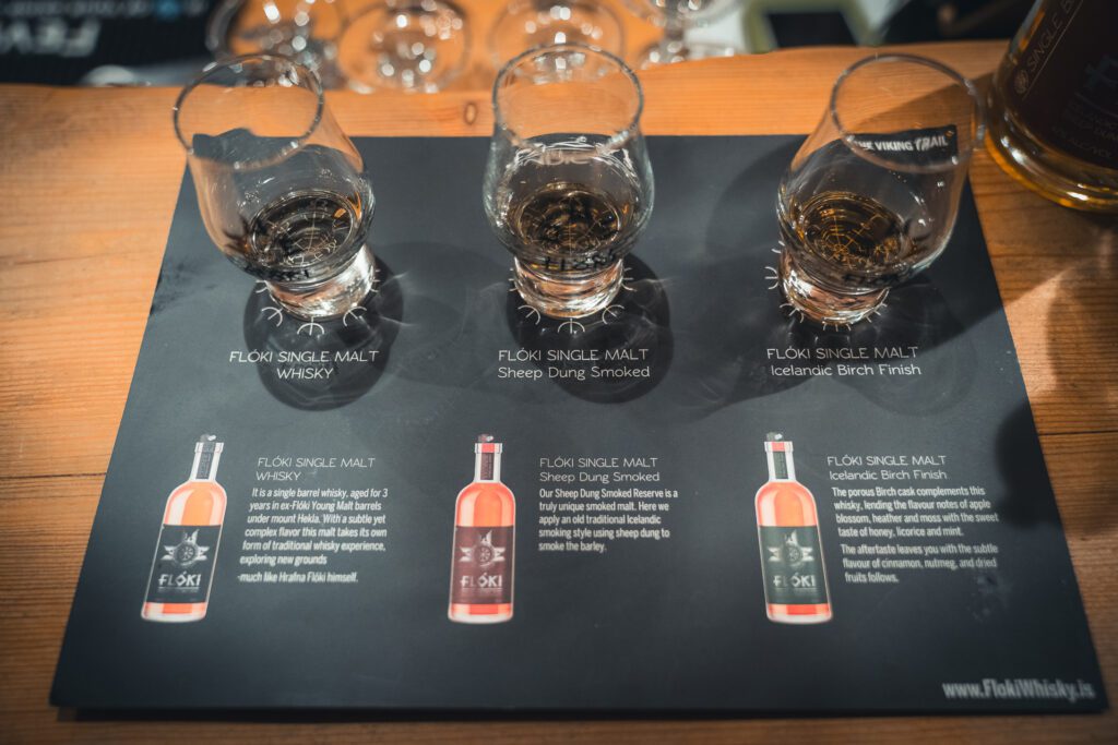 Picture of icelandic whiskey in the Ingólfsskáli Viking Restaurant | Iceland with a View