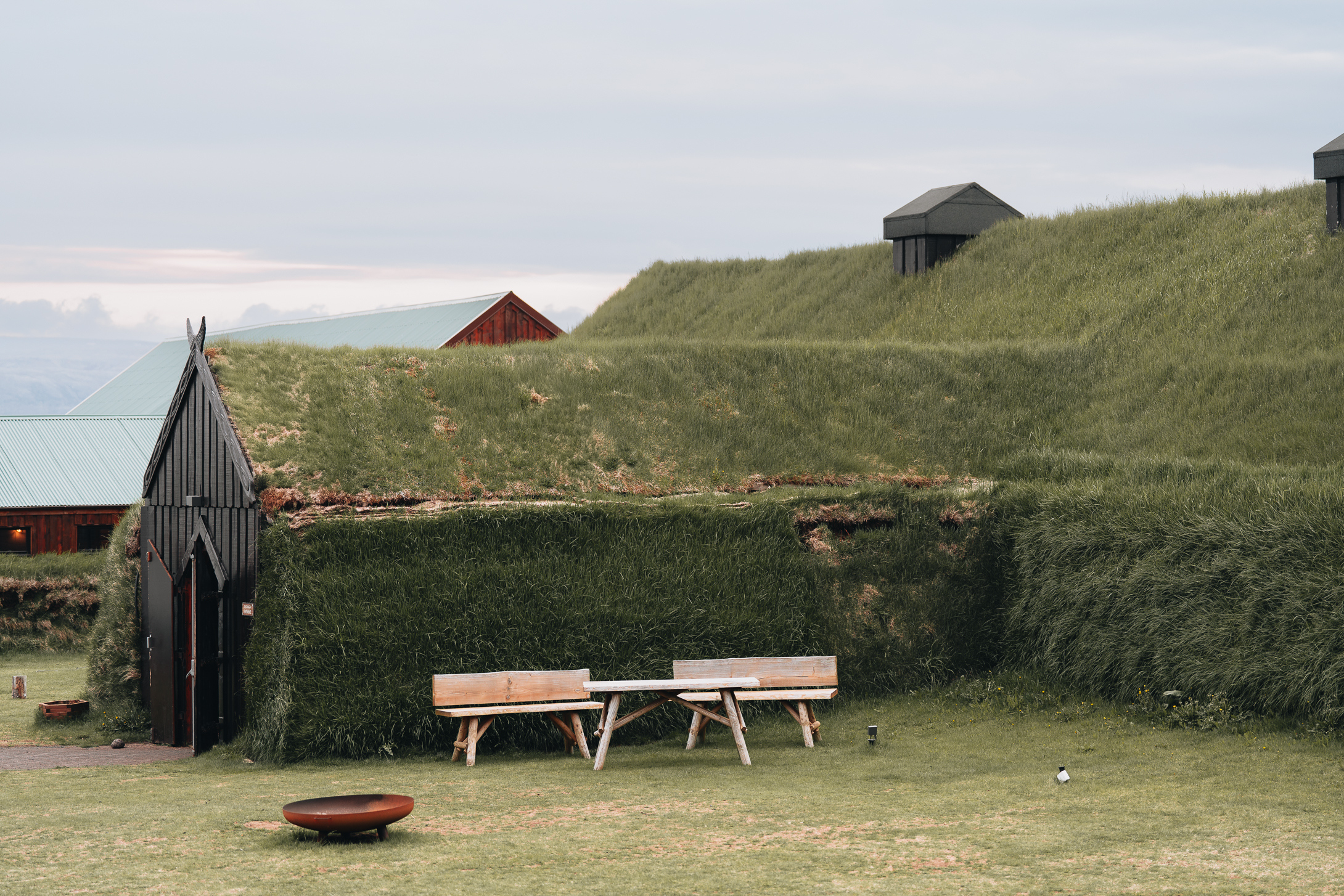 Landscape View of the Outside of the Ingólfsskáli Viking Restaurant | Iceland with a View