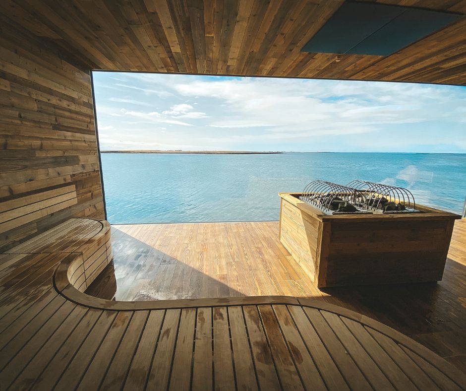 Picture of the Sauna in Sky Lagoon in Iceland | Blue Lagoon vs Sky Lagoon | Iceland with a View