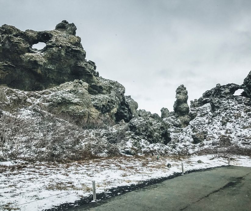 Landscape View of Dimmuborgir, One of the Largest Lava Fields Located in Mývatn | Iceland with a View