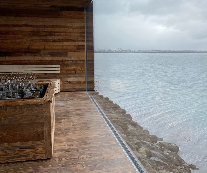 Picture of Sky Lagoon Sauna Area in Iceland | Iceland with a View