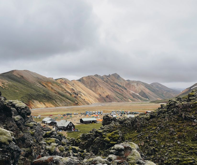 Landscape View of the Landmannalaugar Base Camp for Camping in Iceland | Iceland with a View 