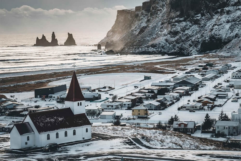 Landscape View of Vík in Iceland in the Winter | Iceland with a View 
